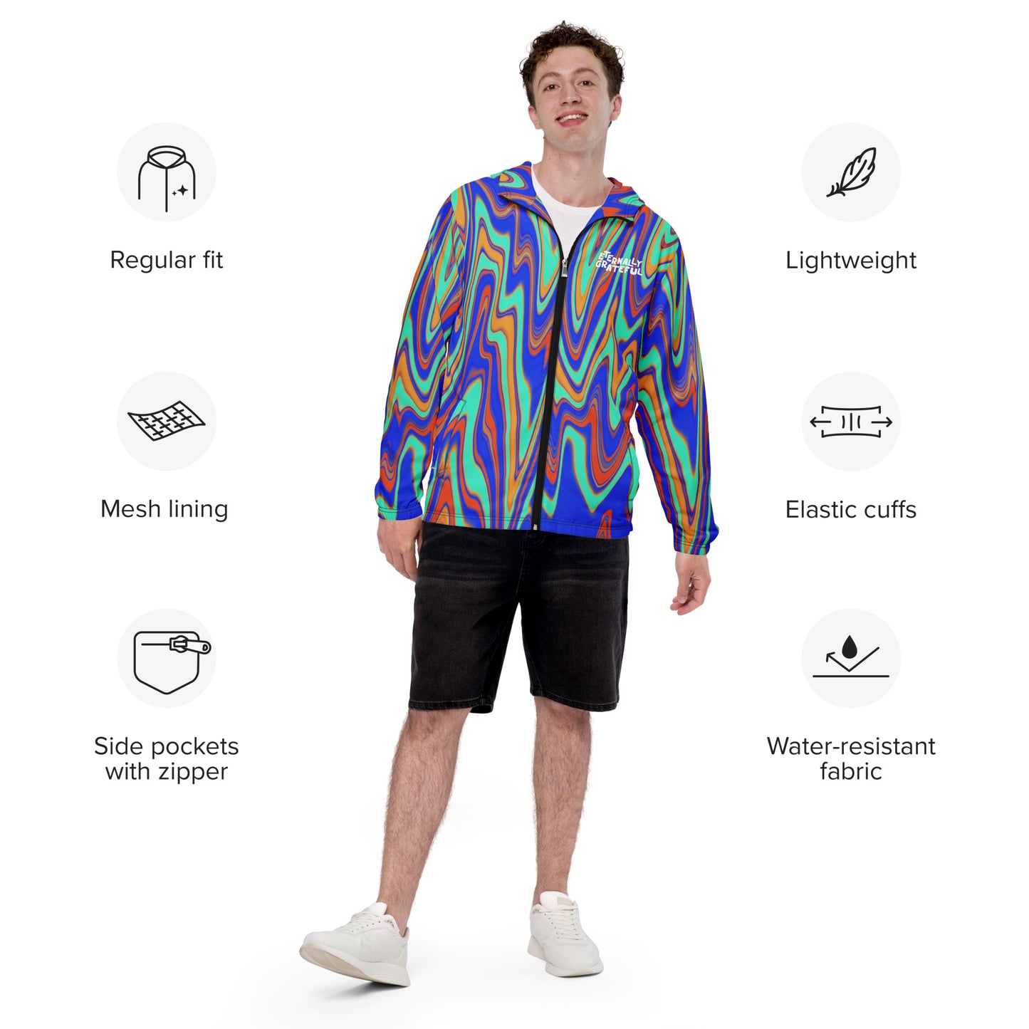 Eternally Grateful Men’s windbreaker