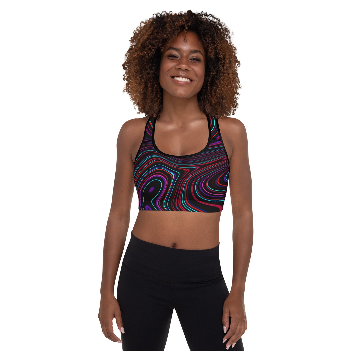 Mixed Camo Padded Sports Bra