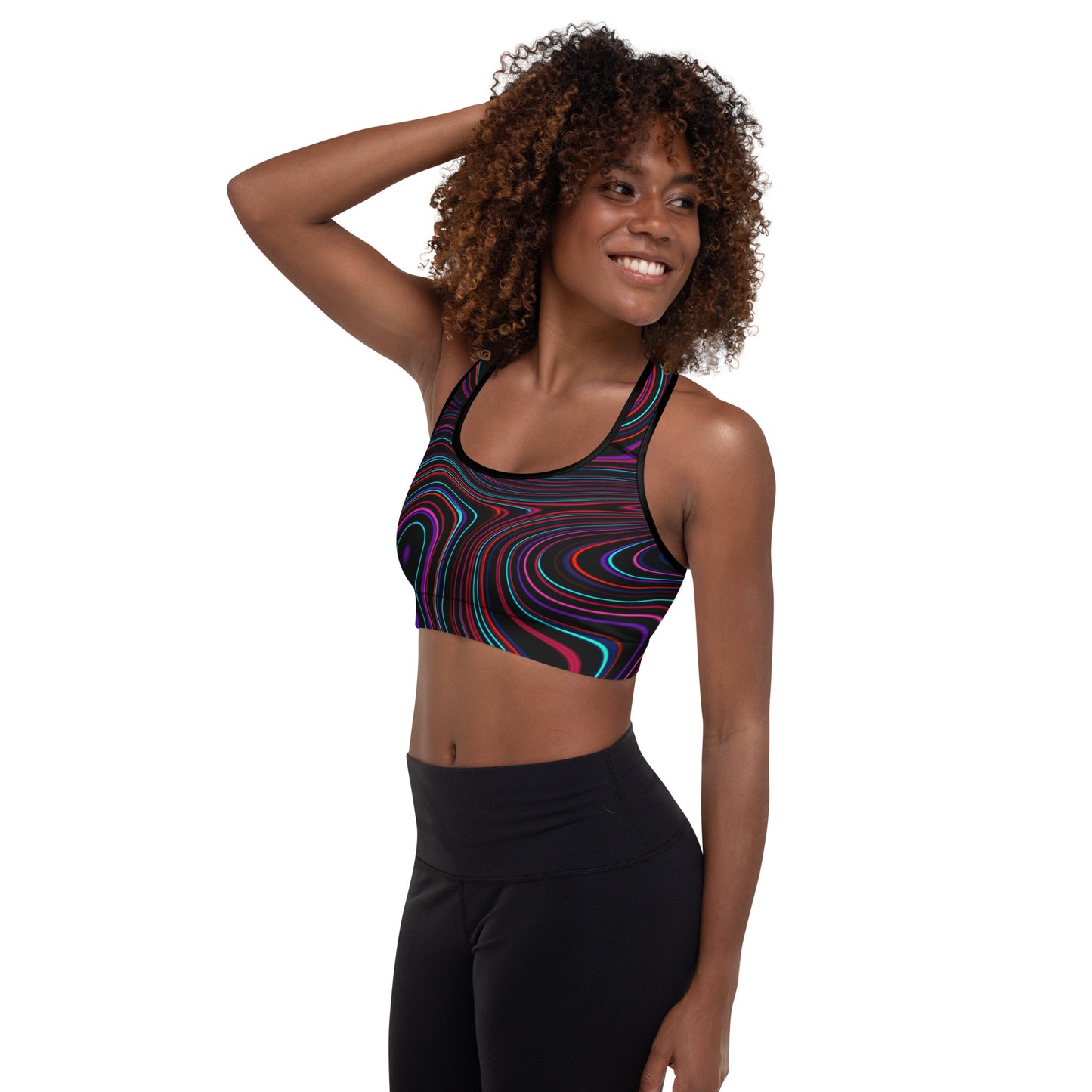 Mixed Camo Padded Sports Bra