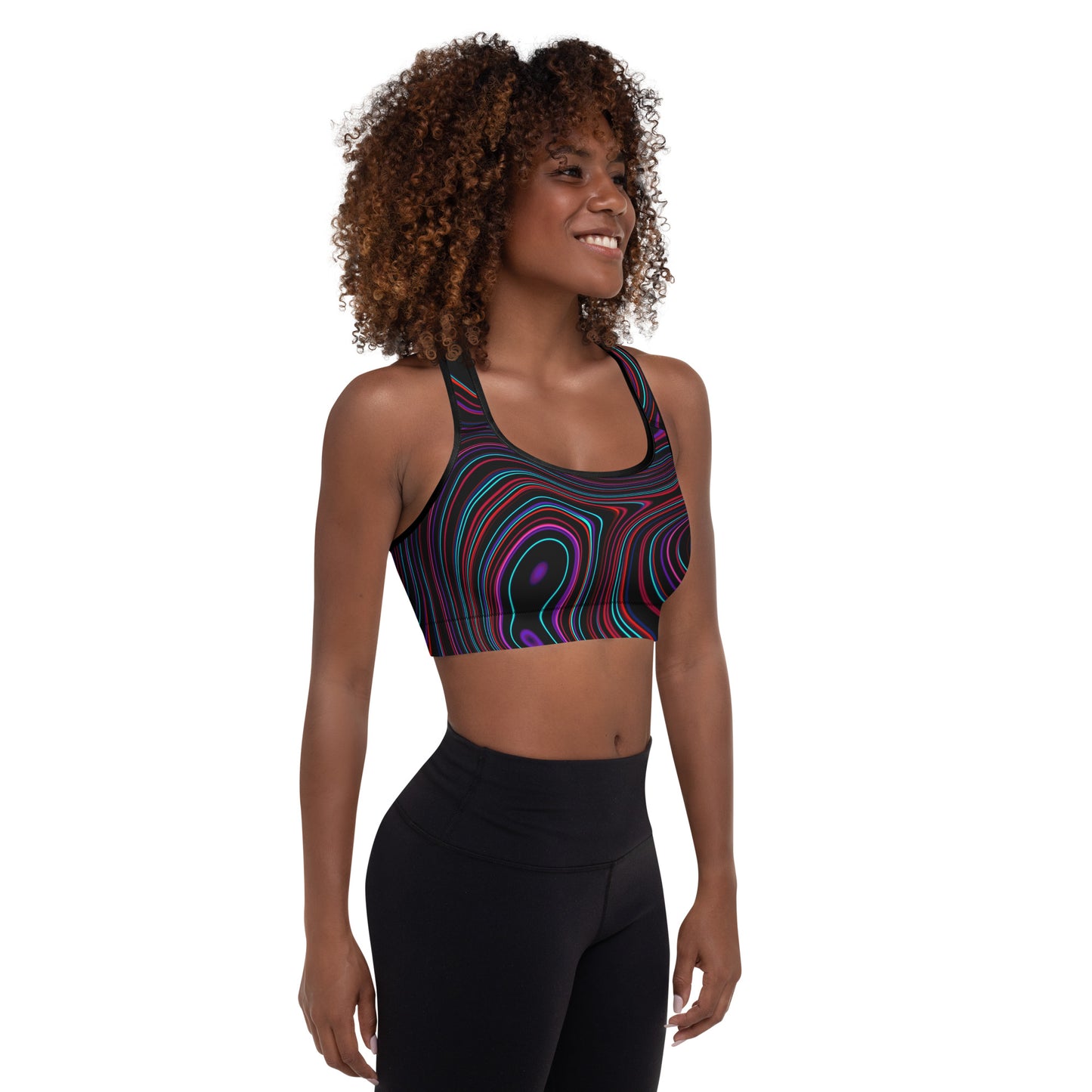 Mixed Camo Padded Sports Bra