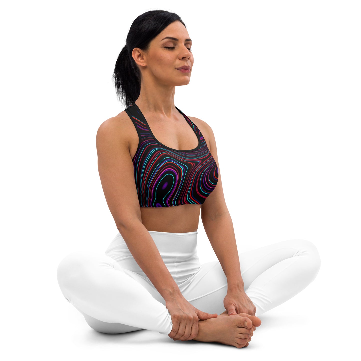 Mixed Camo Padded Sports Bra