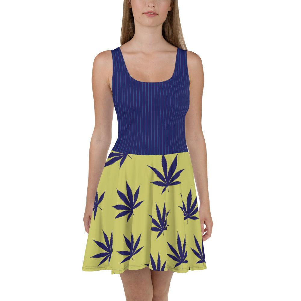 Pinned Hemp Skater Dress