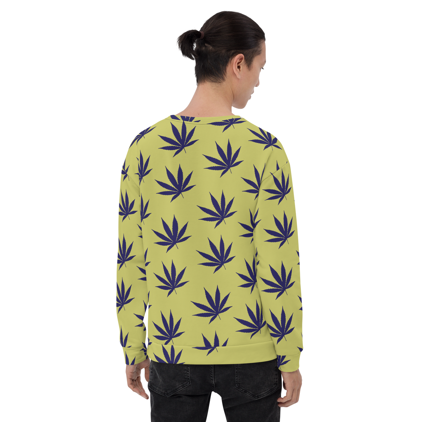 Yellow Leaf Print Unisex Sweatshirt