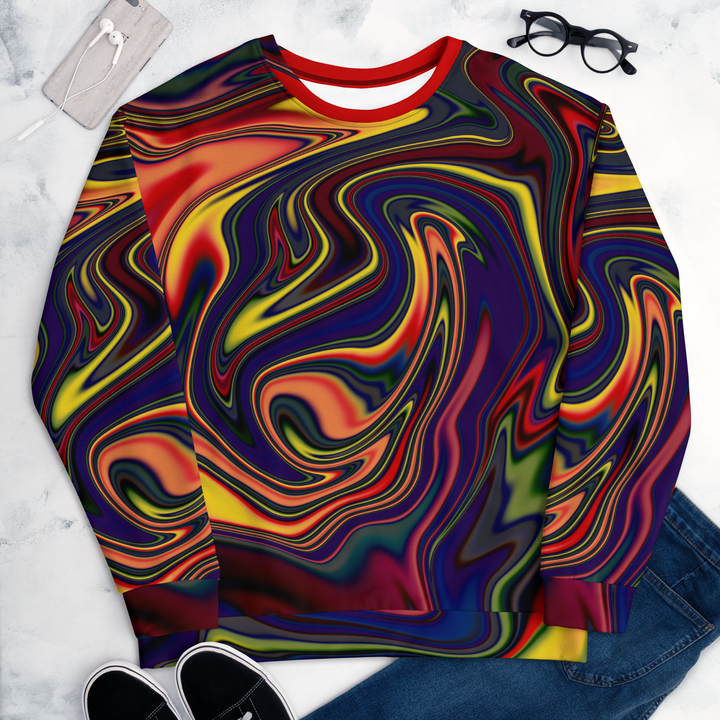 Psychedelic Liquid Drip #1 Unisex Sweatshirt