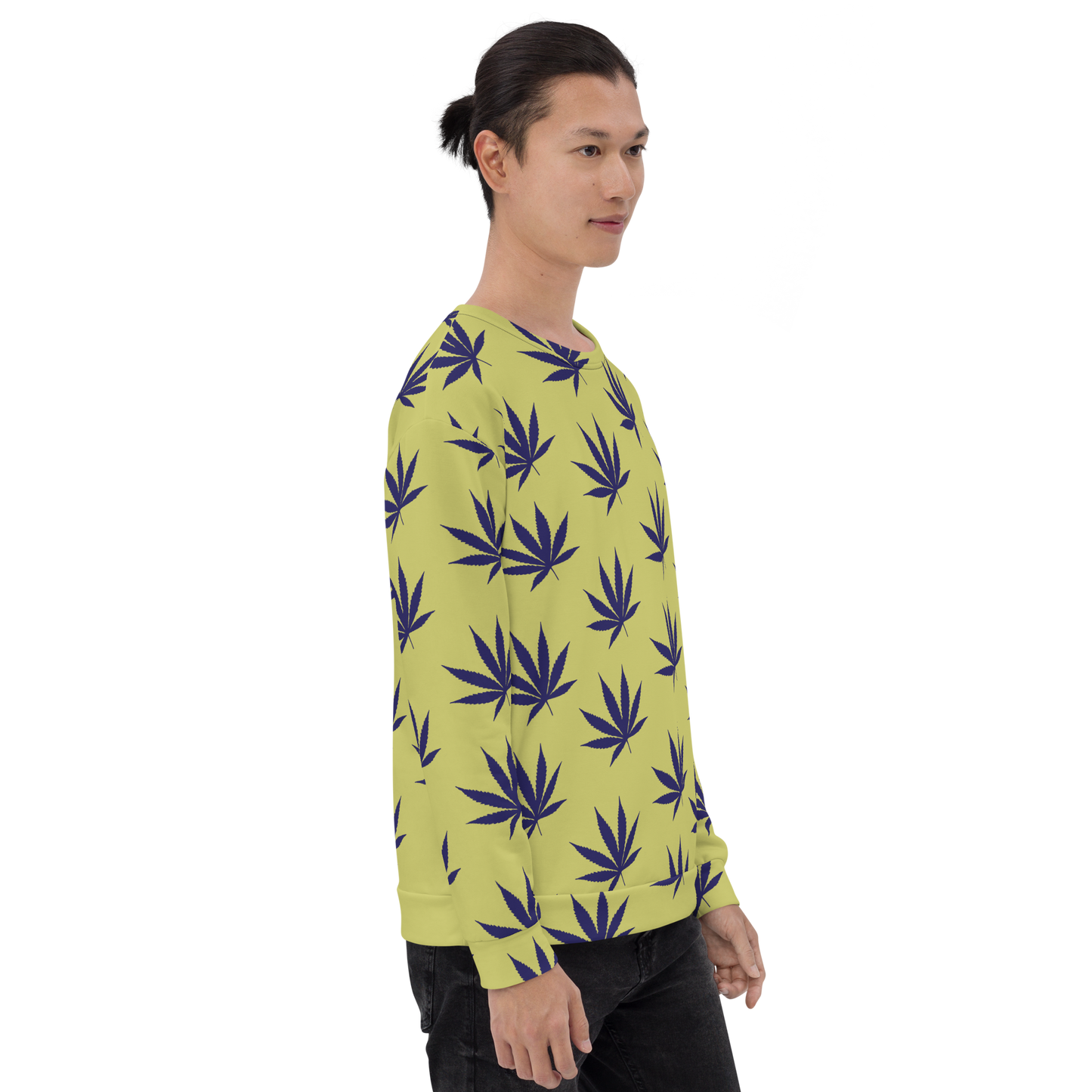 Yellow Leaf Print Unisex Sweet Sweatshirt