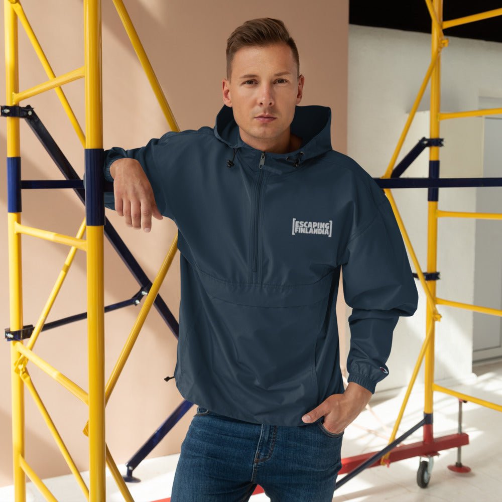 Escaping Finlandia FlagShip Embroidered Champion Packable Jacket (White Thread)