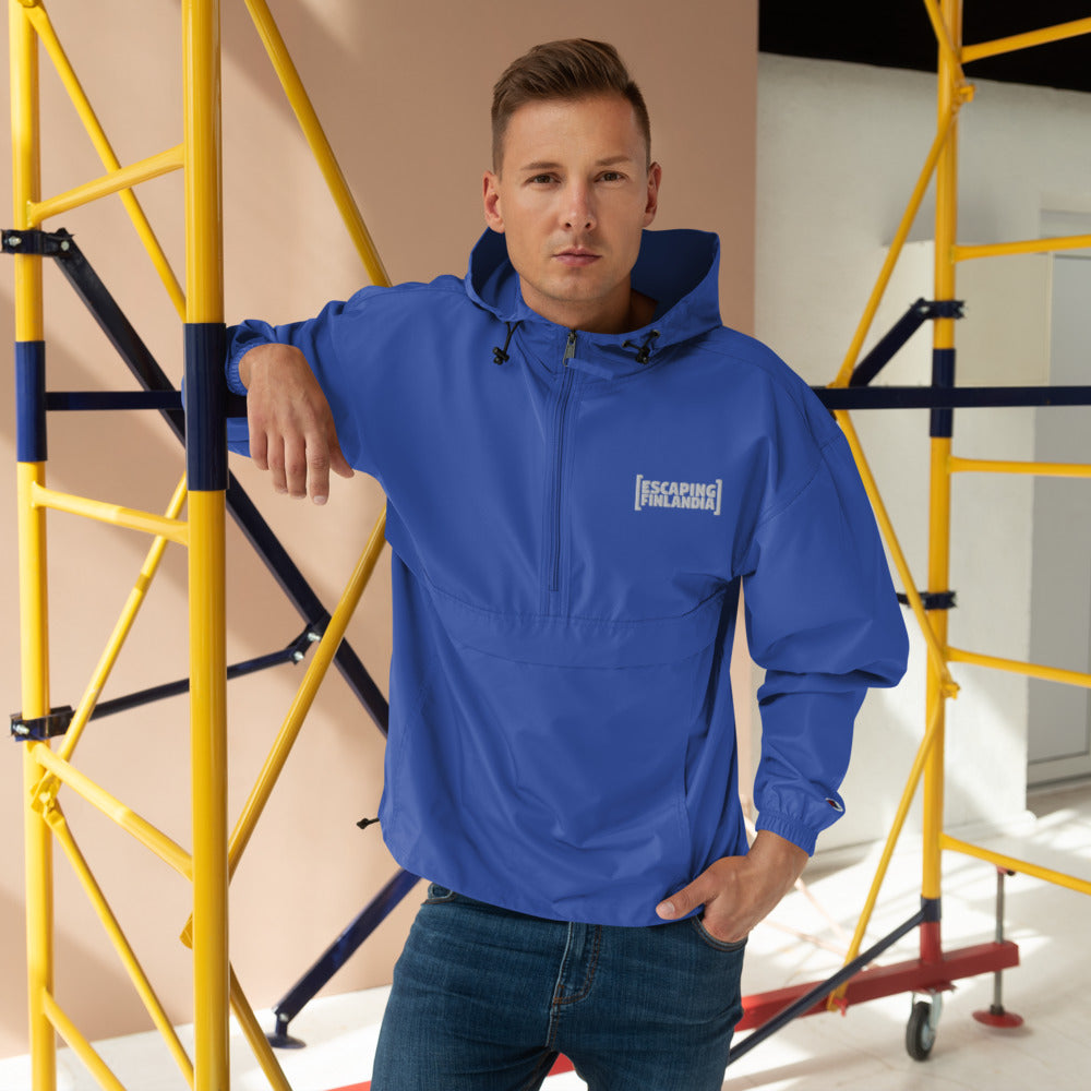 Escaping Finlandia FlagShip Embroidered Champion Packable Jacket (White Thread)