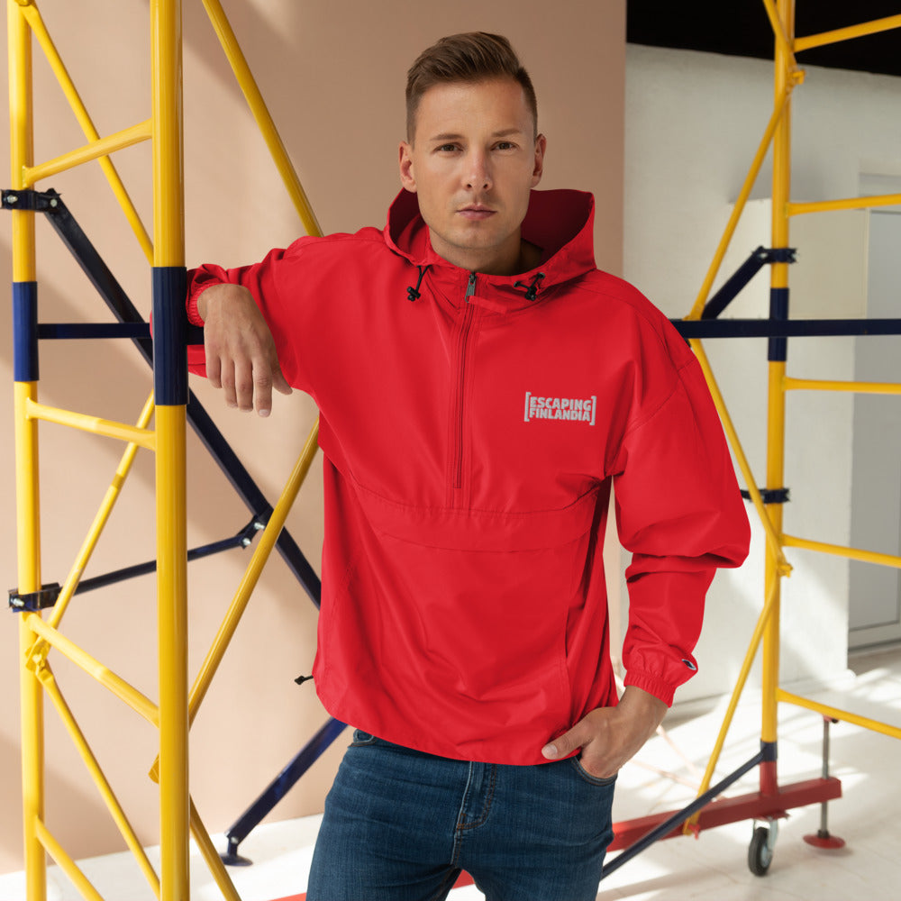 Escaping Finlandia FlagShip Embroidered Champion Packable Jacket (White Thread)