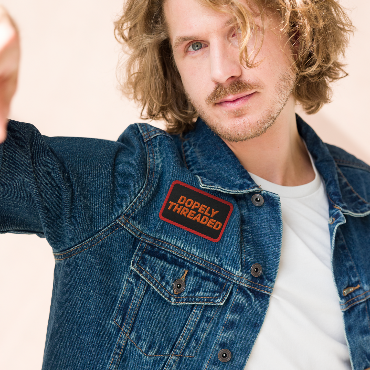 Red Leddr Embroidered patches
