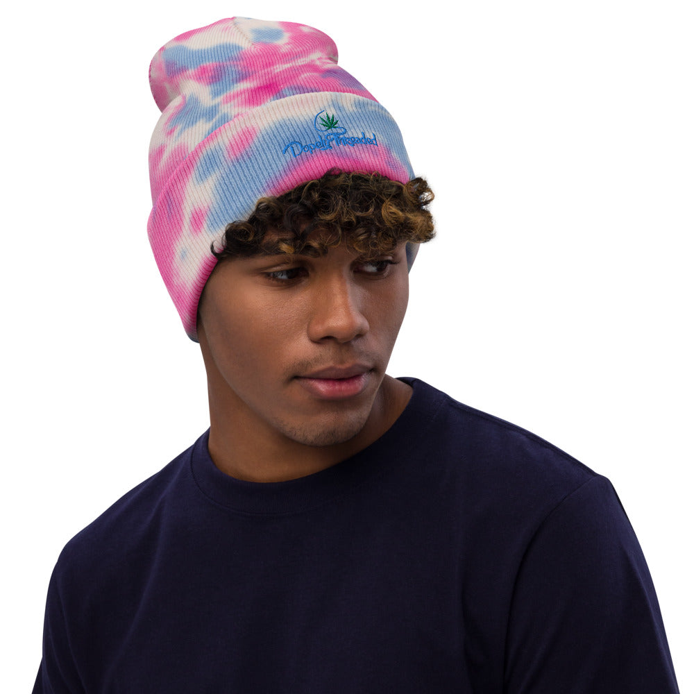 Dopely Threaded Logo - Tie-dye beanie