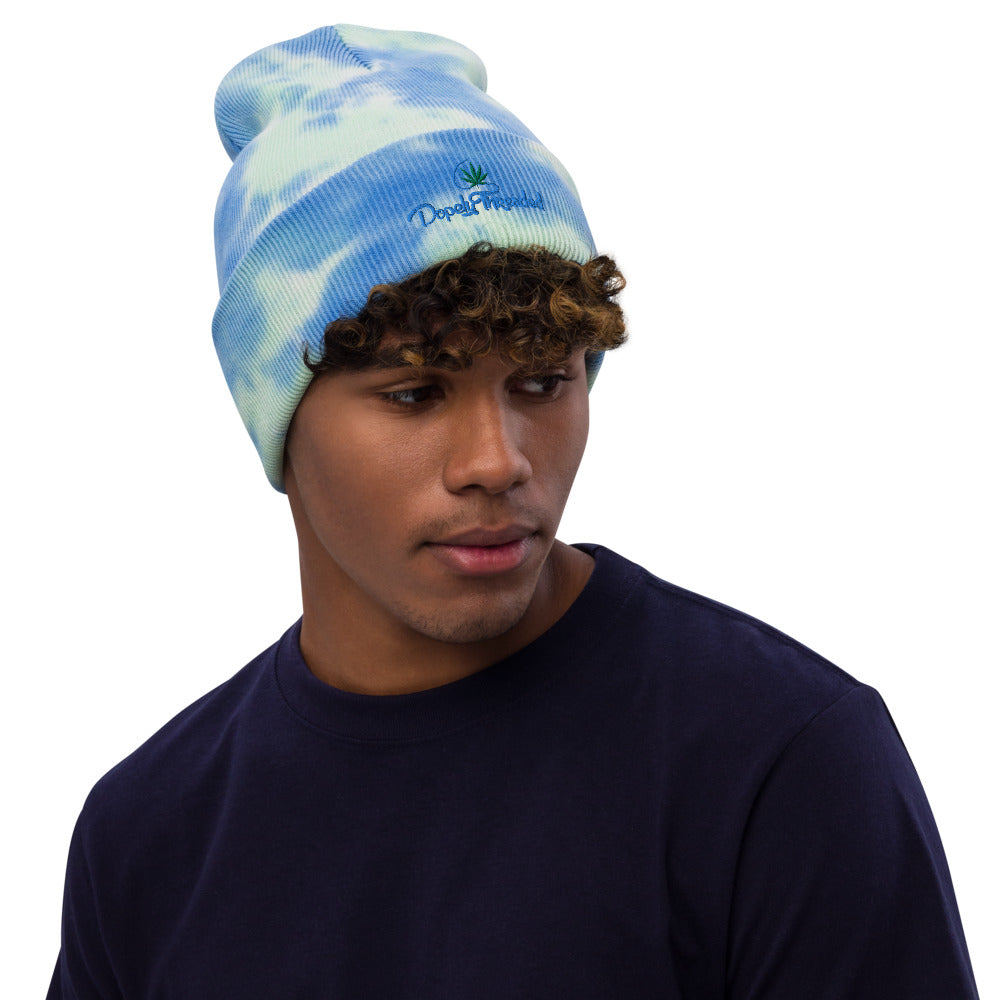 Dopely Threaded Logo - Tie-dye beanie