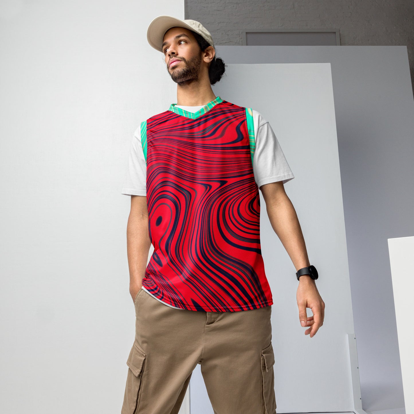 Recycled unisex basketball jersey flowstate