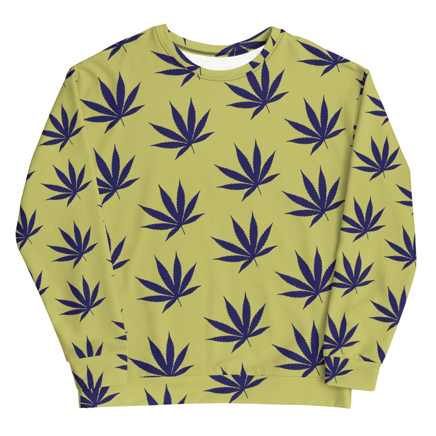 Yellow Leaf Print Unisex Sweatshirt
