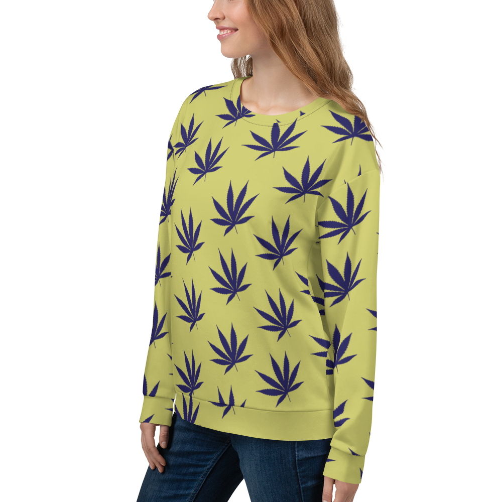 Yellow Leaf Print Unisex Sweet Sweatshirt