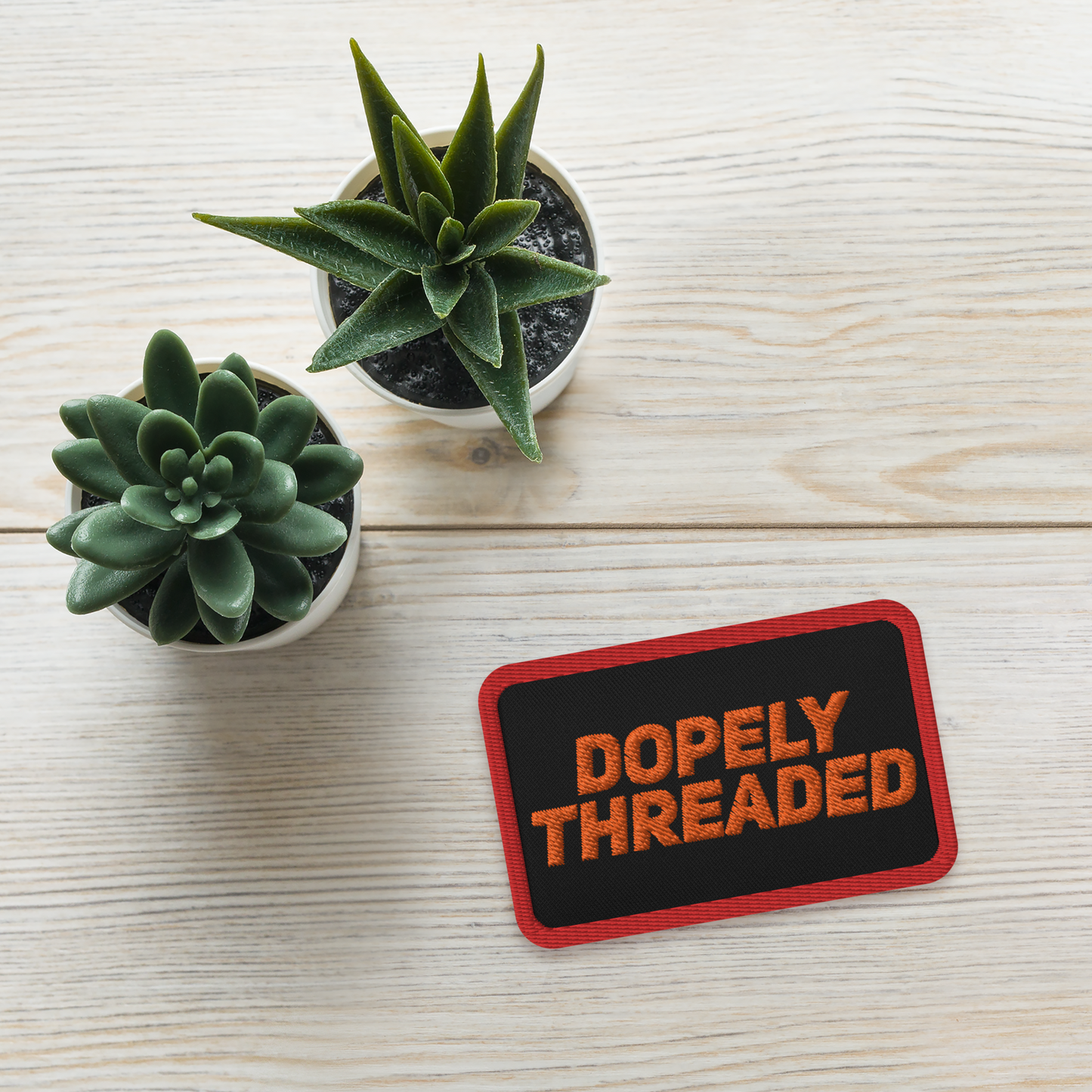 Red Leddr Embroidered patches