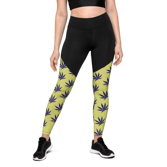 Purp and Yellow Sports Leggings